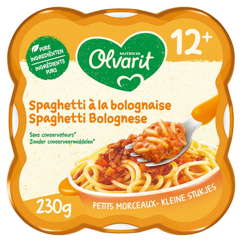 Olvarit Assiette 12m+ Spaghetti à la bolognaise (230 g)