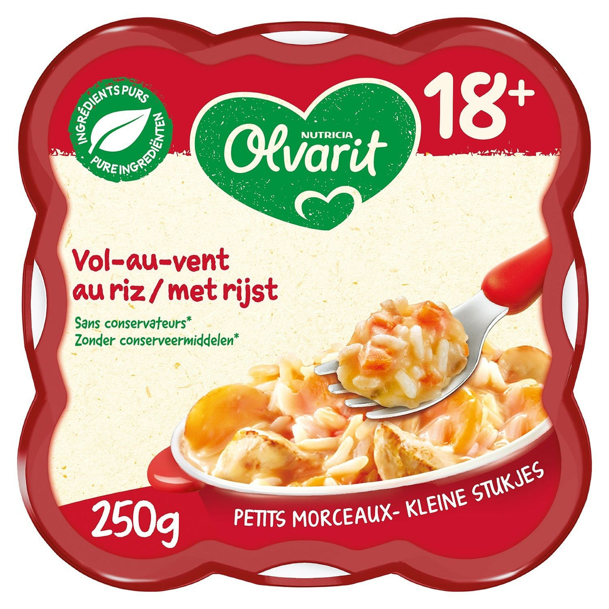 Olvarit Assiette repas Vol-au-vent au riz (230 g)