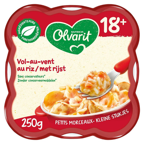 Olvarit Assiette repas Vol-au-vent au riz (230 g)