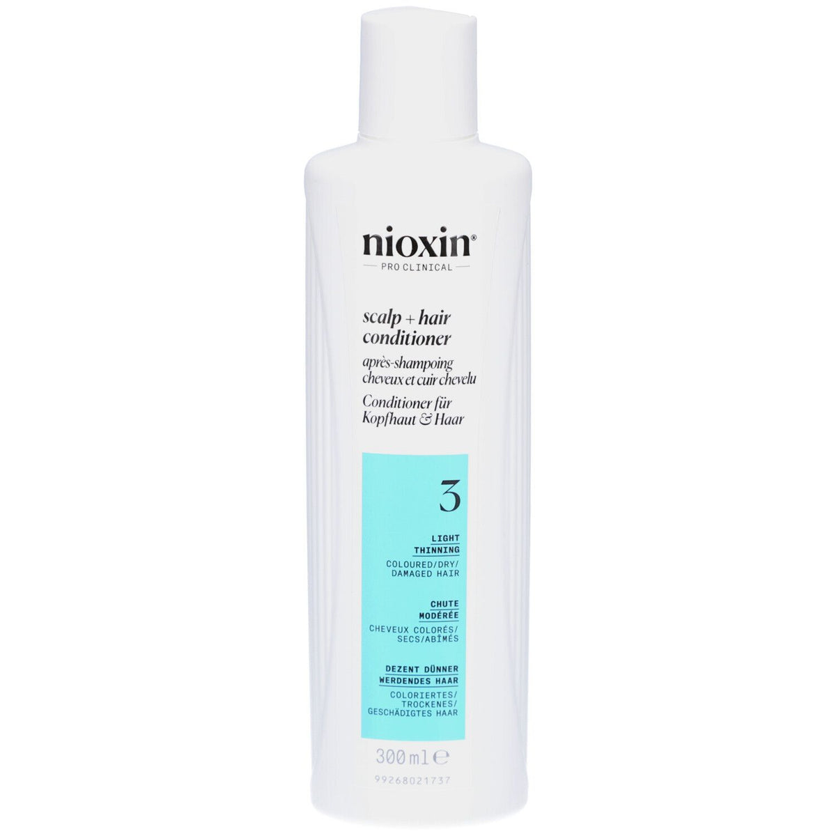 Nioxin System 3 après-shampoing pour cheveux colorés et clairsemés (300 ml)