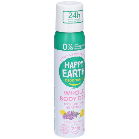 Happy Earth Déodorant spray pour tout le corps lavande et ylang-ylang (100 ml)