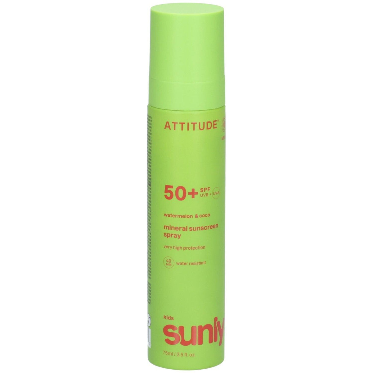 ATTITUDE Écran Solaire Minéral Spray Visage & Corps Kidss SPF 50 Pastèque & Coco