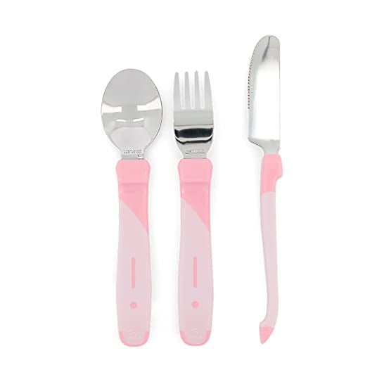 Set de couverts Twistshake 12 Mois Rose