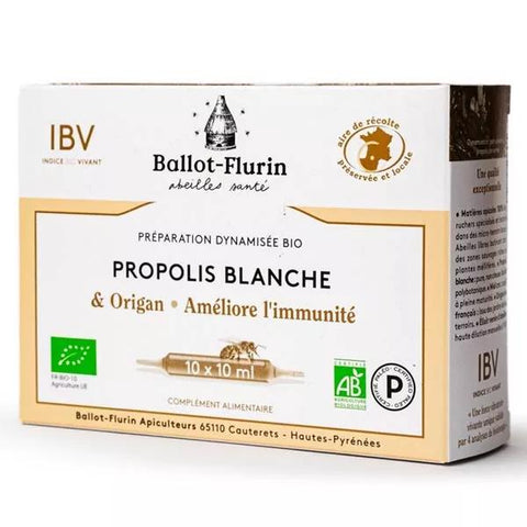 Ballot-Flurin Santé Dynamised Preparation Organic White Propolis Oregano 10 ampoules