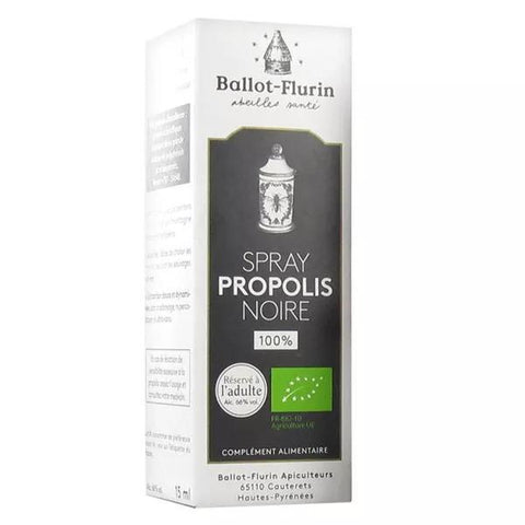 Ballot-Flurin Health Black Propolis Spray With Alcohol 100% Organic 15ml