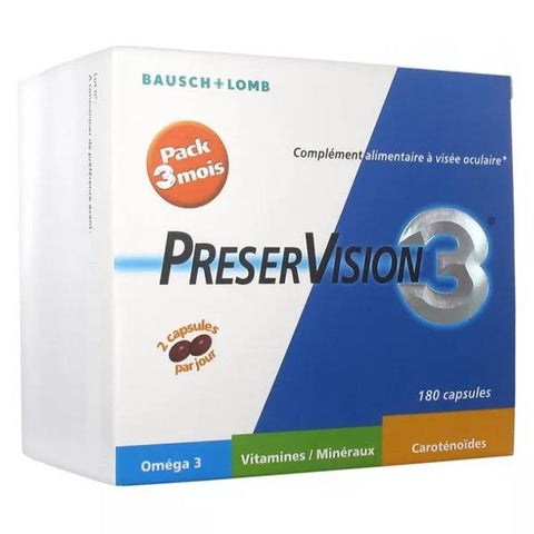 Bausch & Lomb PreserVision 3 - 180 capsules - 3-month supply