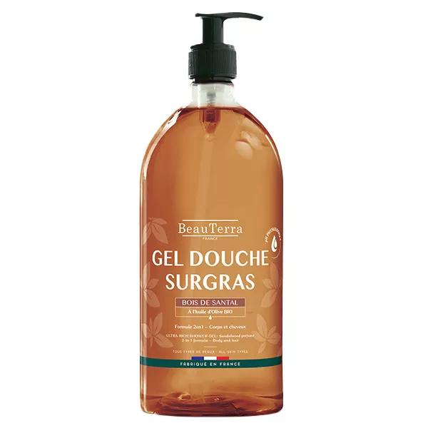 BeauTerra gel douche surgras bois de santal (1 L)