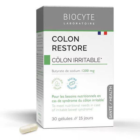Biocyte Colon Restore Butyrate de sodium Côlon Irritable 30 gélules