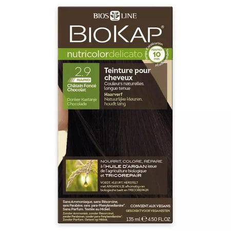 Biokap Delicato Rapid coloration cheveux 2.9 Châtain foncé chocolat (135 ml)