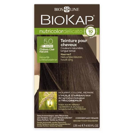 Biokap Delicato Rapid coloration cheveux 5.0 Châtain Clair Naturel (135 ml)