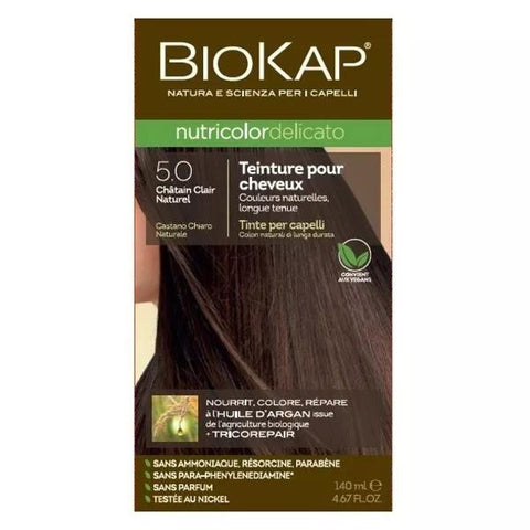 Biokap Nutricolor Delicato coloration 5.0 Châtain Clair Naturel 140ml