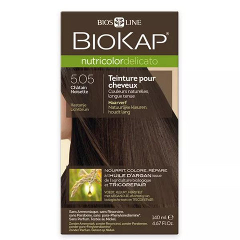 Biokap Nutricolor Delicato coloration 5.05 Châtain Noisette (140 ml)