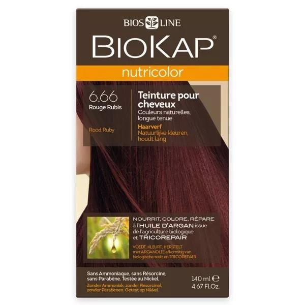 Biokap Nutricolor Coloration Cheveux 6.66 Rouge Rubis - 140 ml