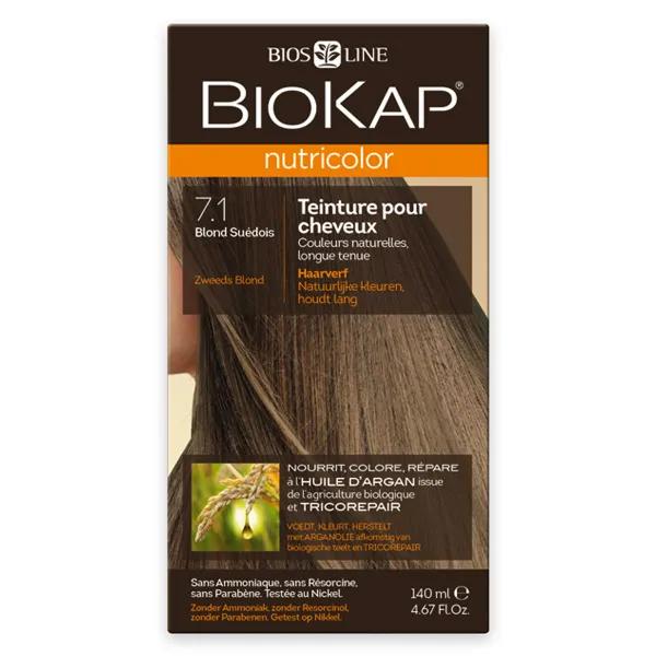 Biokap Nutricolor Coloration Cheveux 7.1 Blond Suédois - 140ml
