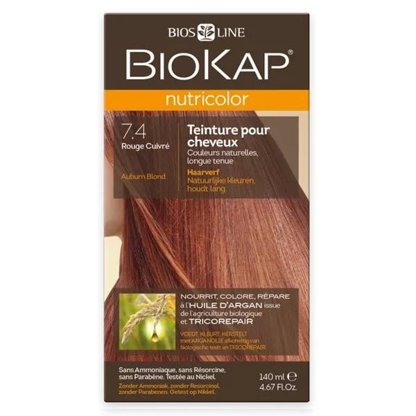 Biokap Nutricolor coloration cheveux 7.4 rouge cuivré - 140 ml
