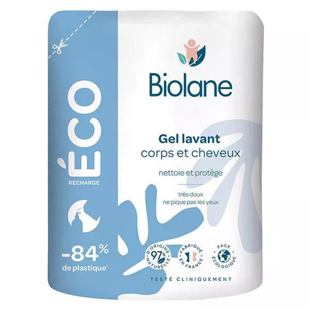 Biolane - Bain & Toilette Gel Lavant Corps et Cheveux 2 en 1 - Éco-Recharge - 500ml