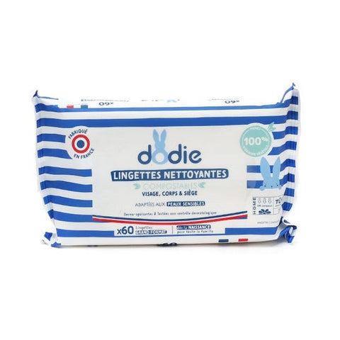 Dodie Lingette Nettoyante 3 en 1 60 Lingettes