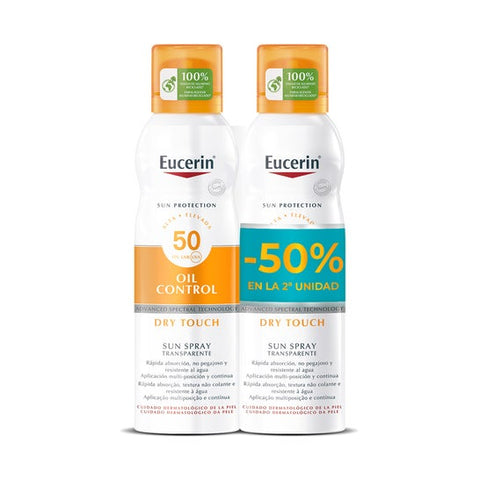 Eucerin Pack Oil Control Dry Touch Spray Transparente 2x200ml