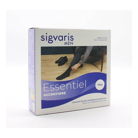 Sigvaris Men Essentiel Microfibre 2 Chaussette Marine MN 1 Paire