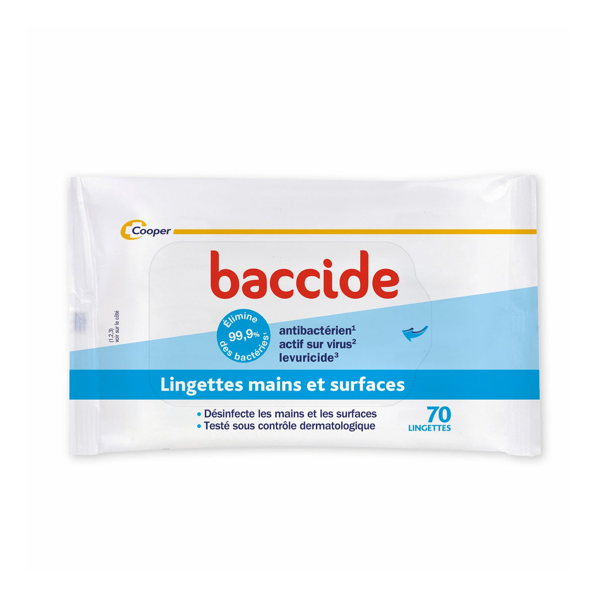 Baccide Lingettes mains et surfaces (70 unités)