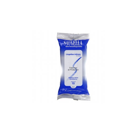 Saugella Dermoliquide 15 lingettes nettoyantes