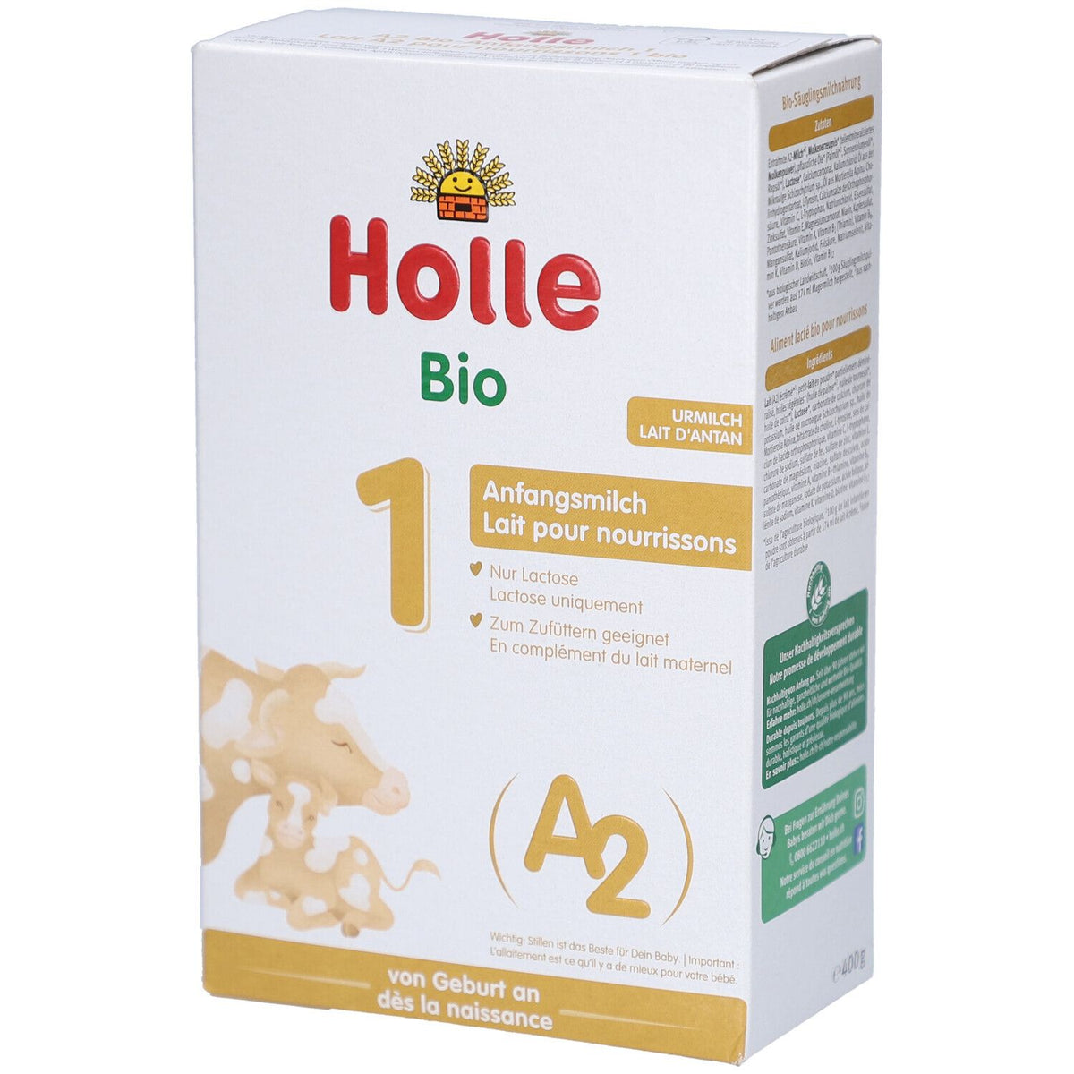 Holle A2 lait infantile 1er âge bio (400 g)