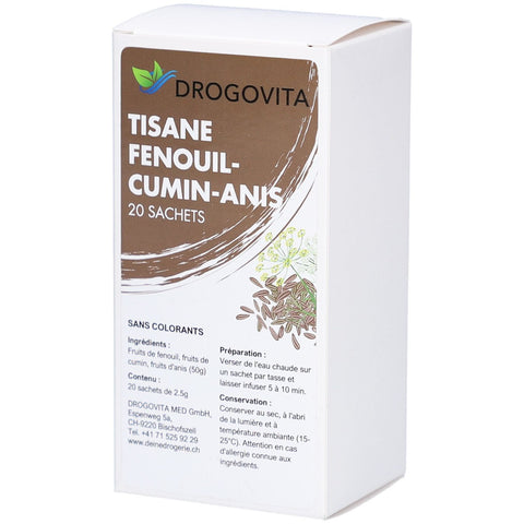 Drogovita Tisane fenouil cumin anis (20 sachets)