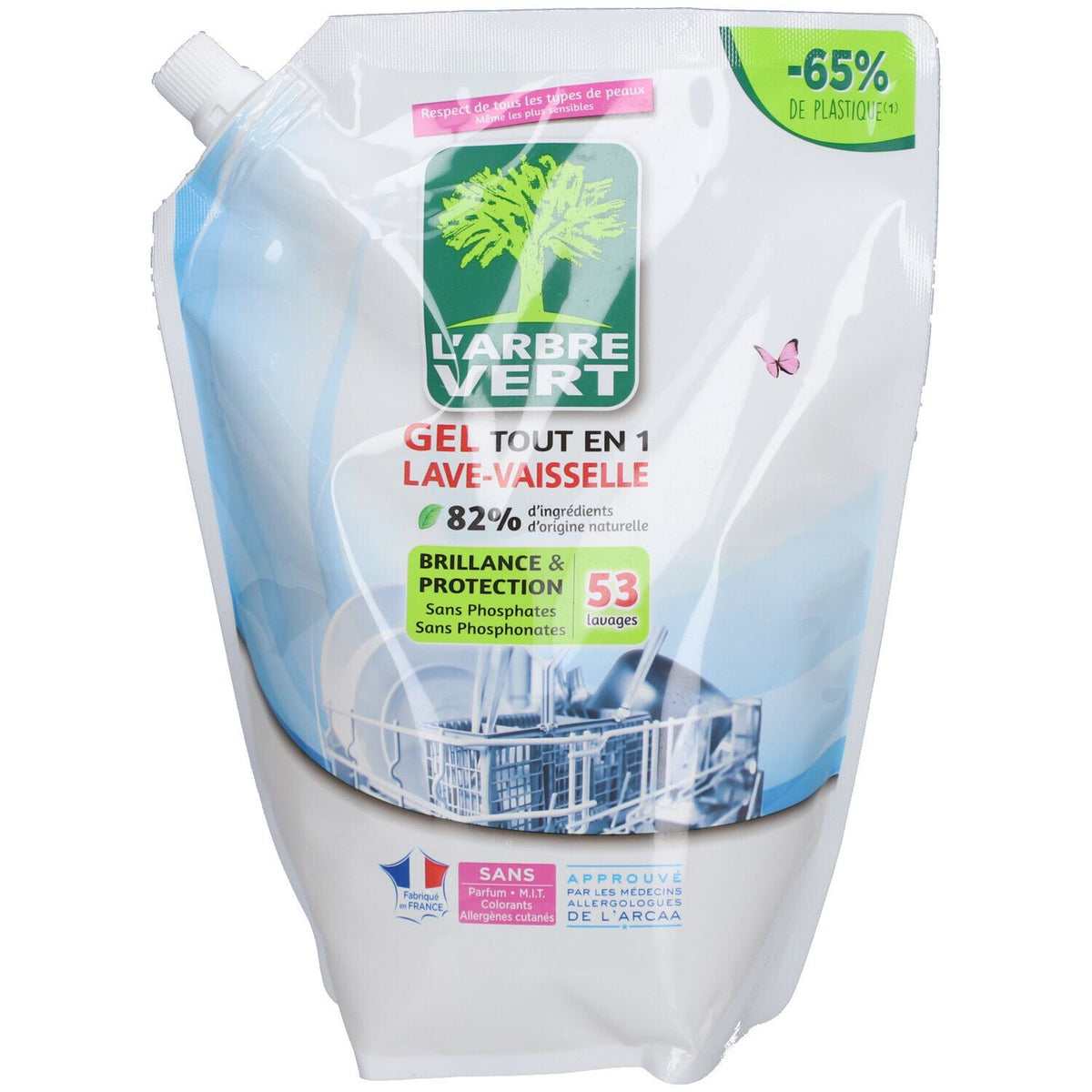 L'Arbre Vert Recharge gel tout-en-1 lave-vaisselle (901 ml)