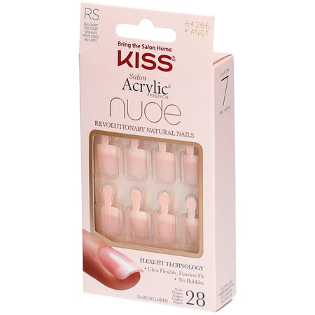 Kiss Salon Kit acrylique faux ongles French Nude (1 pièce)