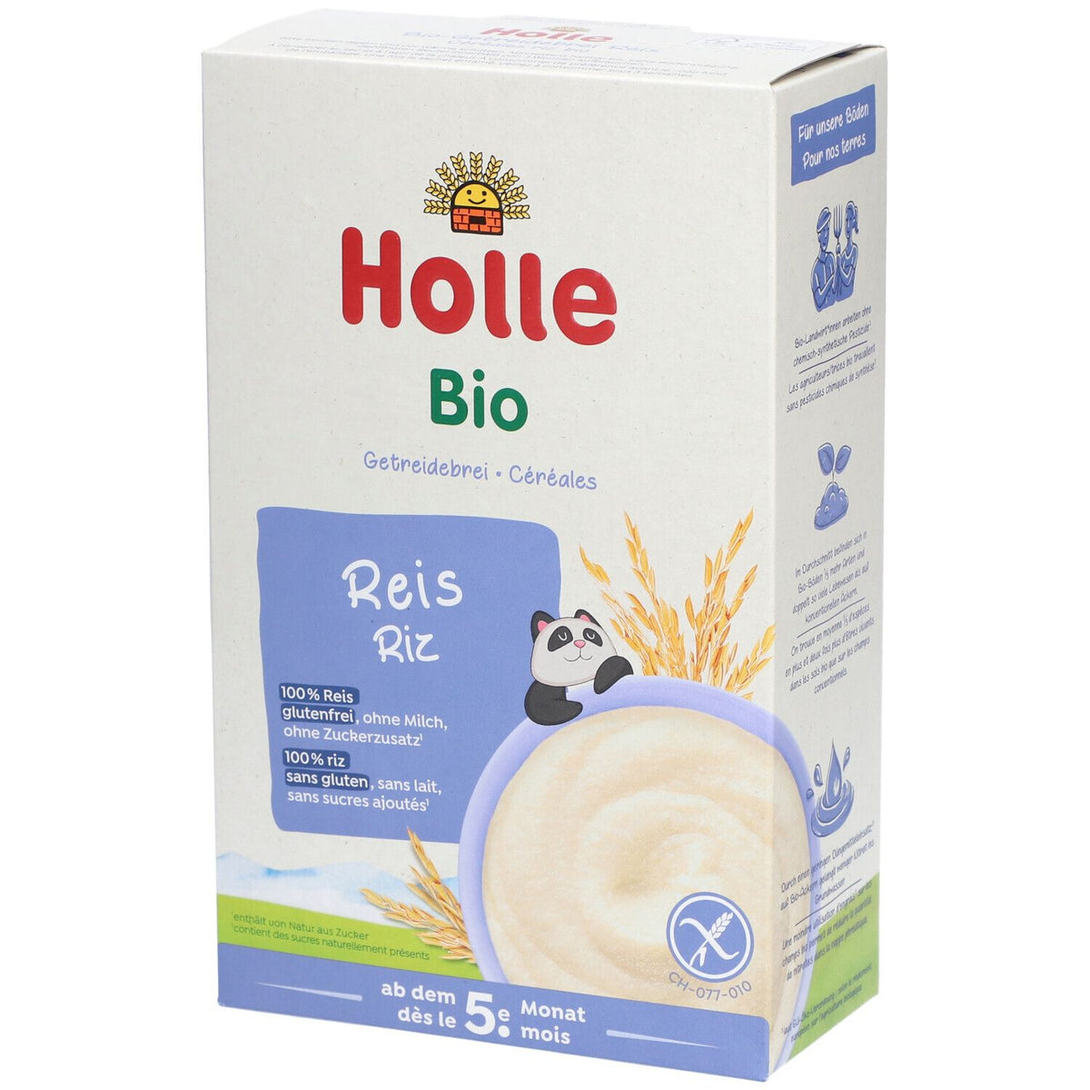 Holle Bio bouillie de céréales riz, dès le 5ème mois (250 g)