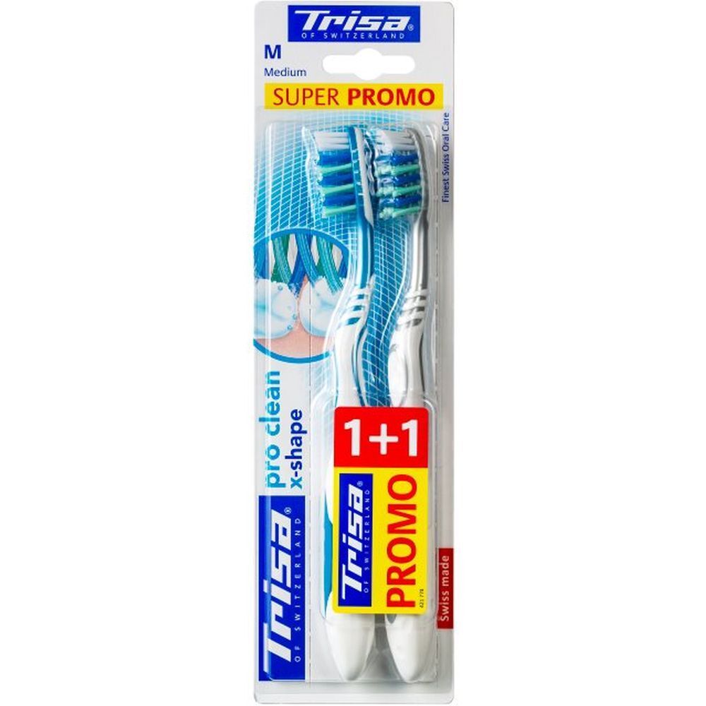 TRISA brosses à dents extra duo medium — 2 pièces
