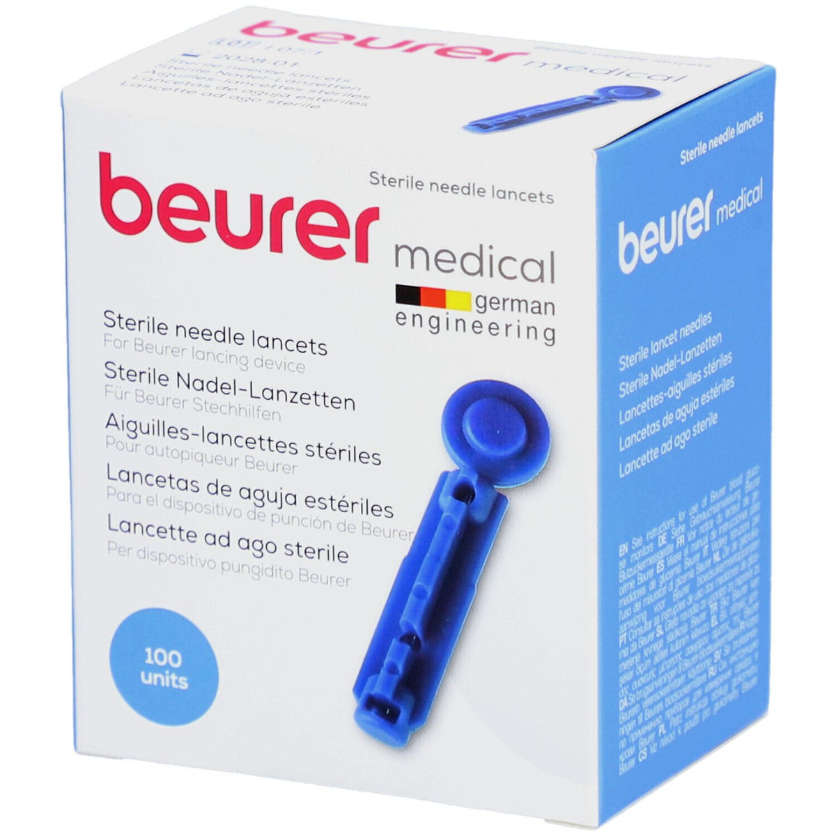 Beurer lancettes stériles 28G 2,2 mm, 25 pièces