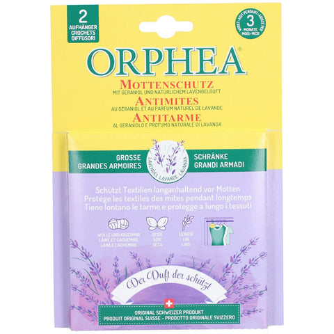 ORPHEA Antimites pour grandes armoires à la lavande (2 pièces)