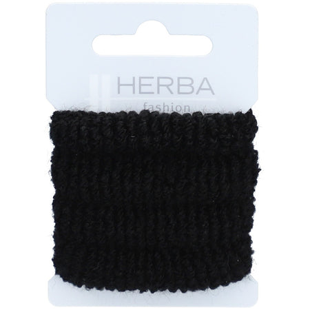 HERBA Fashion élastique à cheveux 4 cm noir (4 pièces)