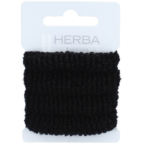 HERBA Fashion élastique à cheveux 4 cm noir (4 pièces)
