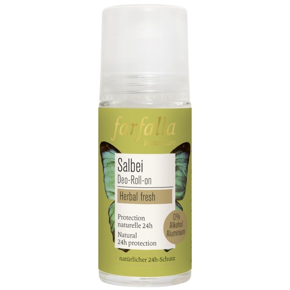 FARFALLA Déodorant roll-on à la sauge (50 ml)
