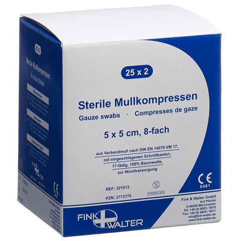 FIWA komp Compresses de Gaze Stériles 5x5 cm
