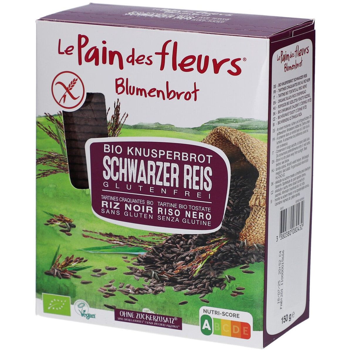 Blumenbrot – Biscuit croustillant au riz noir (150 g)