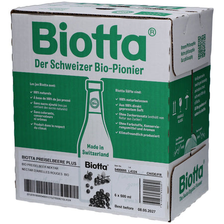 Biotta Nectar d'Airelles Rouges Bio (6 pièces)