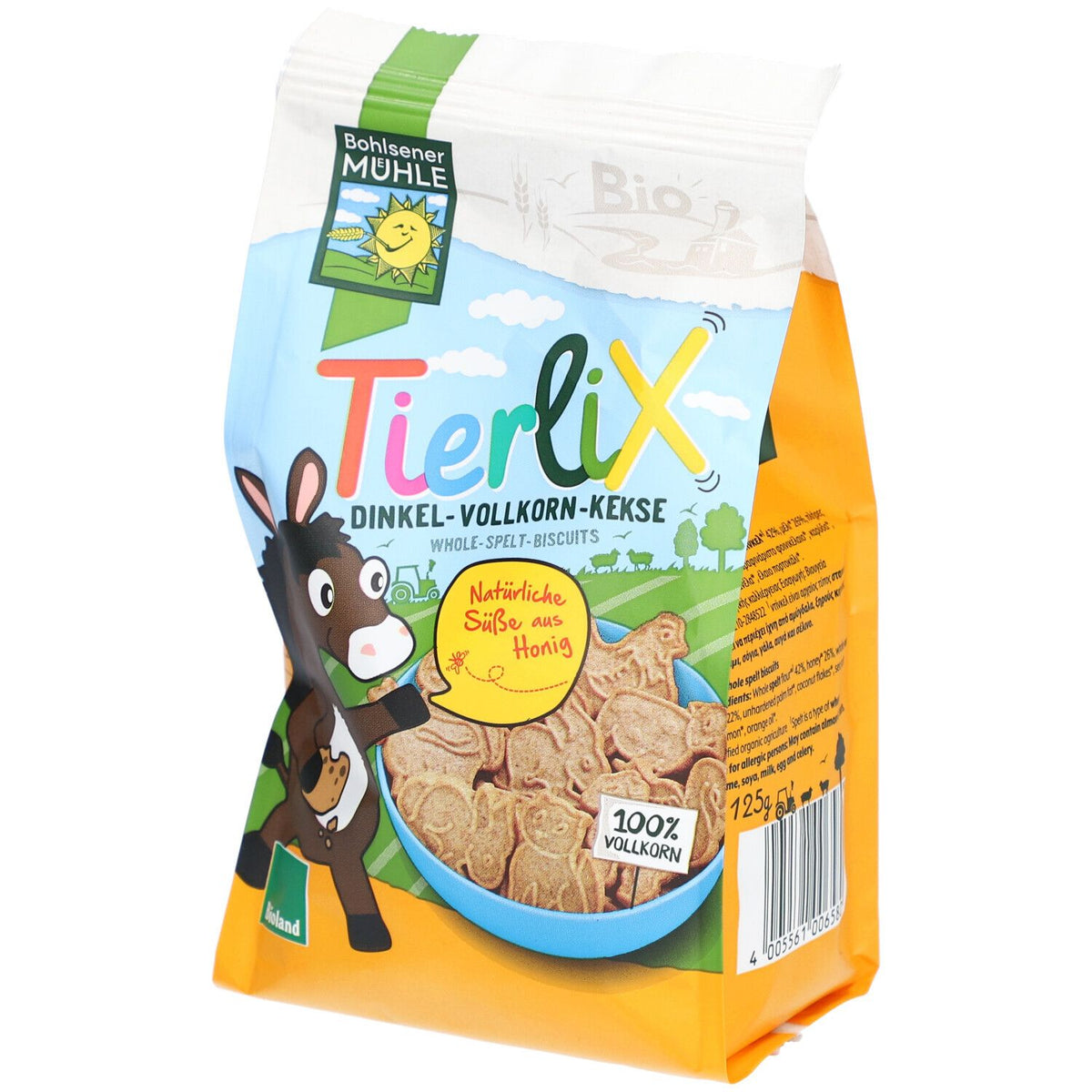 Bohlersener Mühle Biscuits complets à l'épeautre TierliX (125 g)