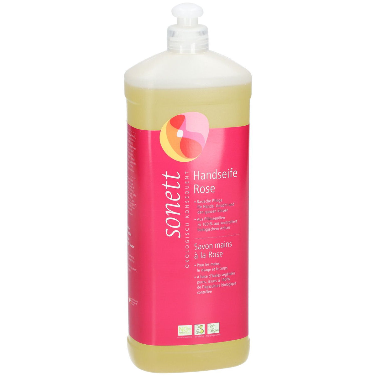 SONETT Savon liquide mains, visage & corps à la rose (1 l)