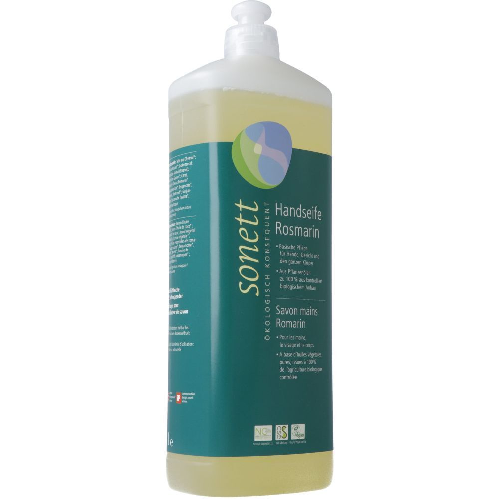 SONETT Savon liquide mains, visage & corps au romarin (1 l)