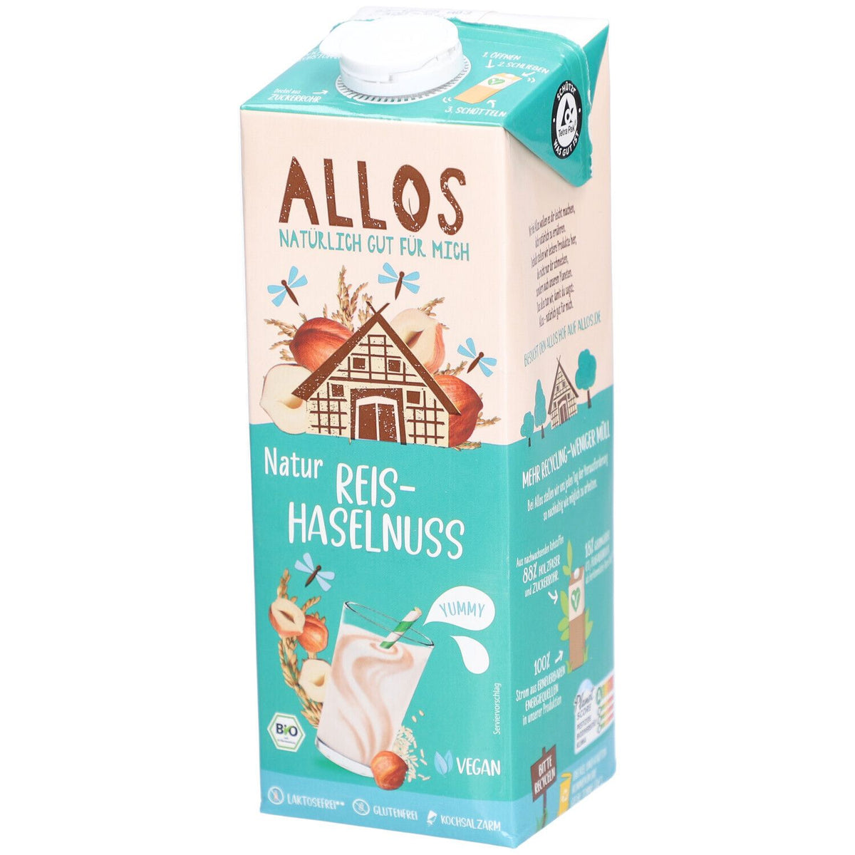 Allos Boisson Riz Noisette sans sucre ajouté, sans gluten (1 l)