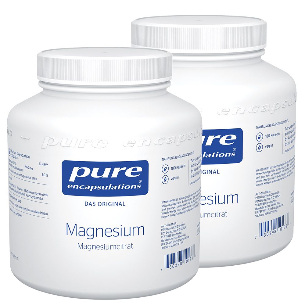 pure encapsulations® Magnésium (citrate de magnésium) (2x180 gélules)