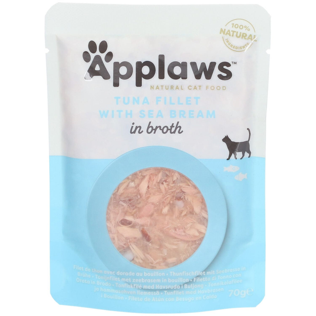Applaws™ Filet de thon à la dorade en bouillon (70 g)