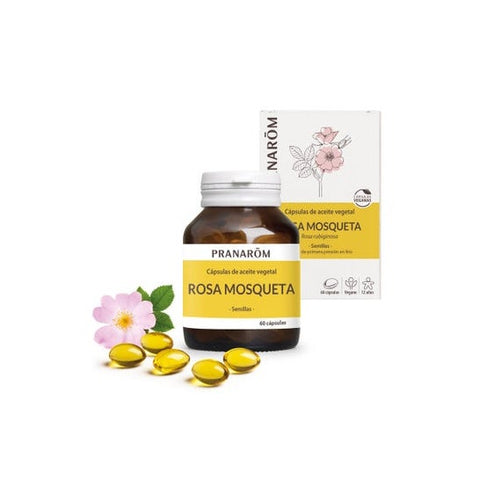 Pranarôm Rose Musquée capsules d'huile végétale (60 gélules)