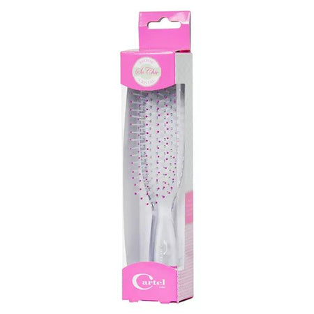 Cartel by Vitry Petite Brosse à Cheveux Cristal Rose (1 pièce)