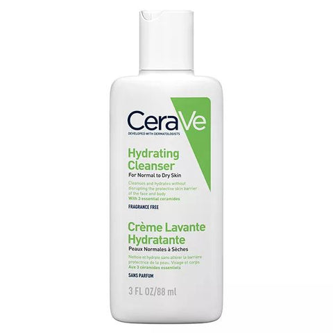 CeraVe Crème Lavante Hydratante visage et corps peaux sèches à très sèches 88ml