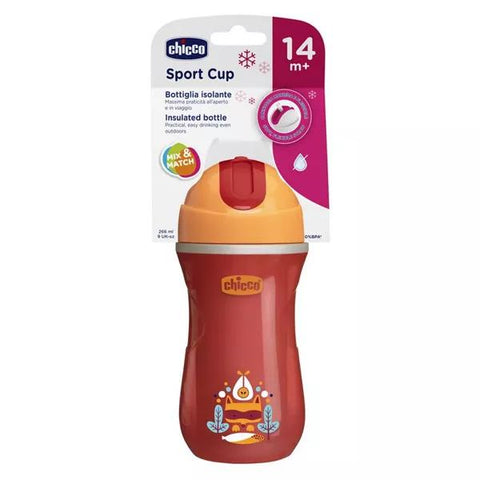 Chicco Tasse Sport à Paille et Paroi Isolante +14m Vert 266ml