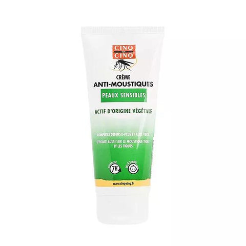 Cinq sur Cinq Crème Anti-Moustiques Peaux Sensibles 100ml